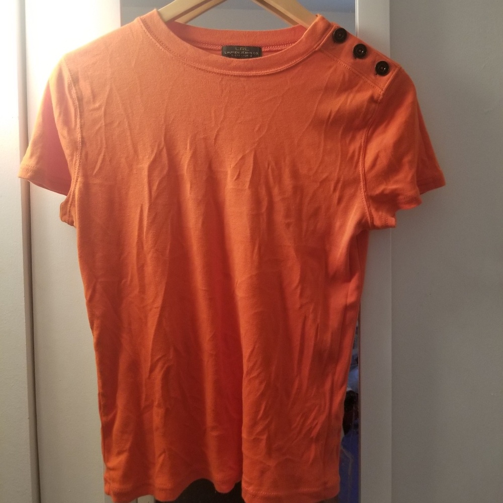 Ralph Lauren Button Shoulder Top